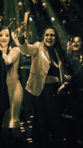 Two girls taking a selfie